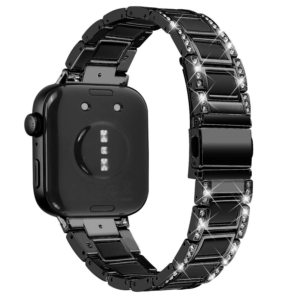 Für Huawei Watch Fit 3 Metalllegierung Uhrenarmband Strasssteine Harz Armband