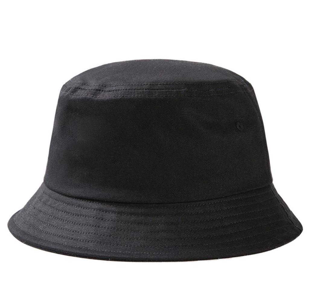 Custom Logo Pure Cotton Bucket Hat - Solid Color, Sun Protection for Outdoor Travel