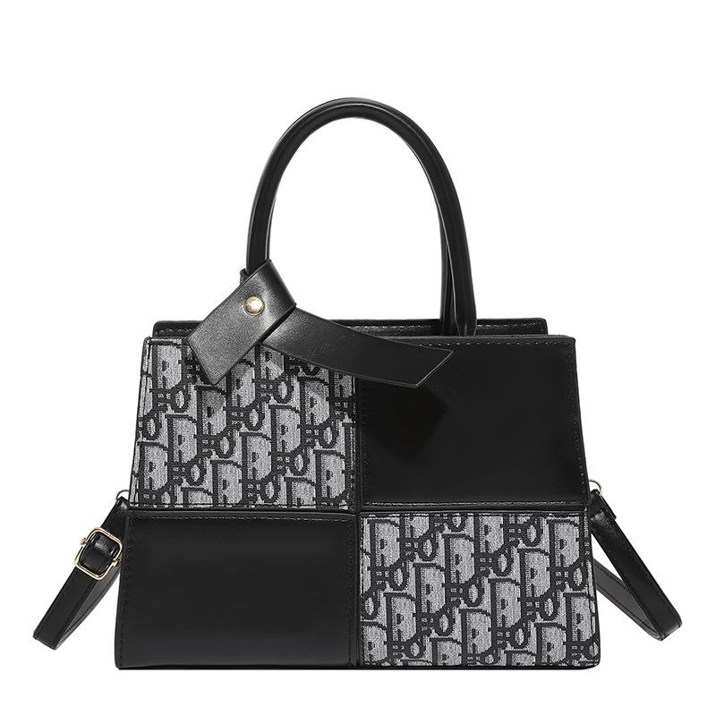 Large-capacity contrasting color splicing bag women s new fashion women s bag women s handbag shoulder messenger bag