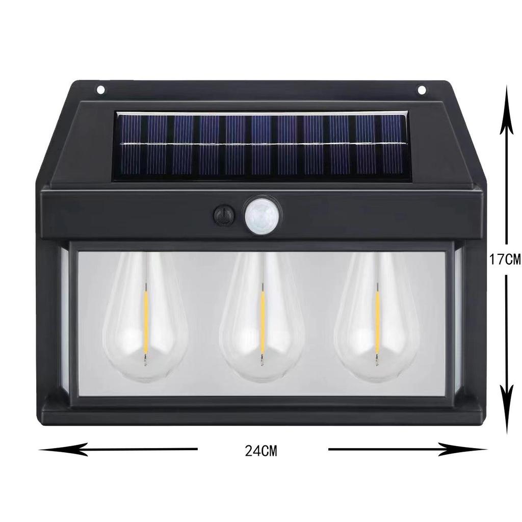 Douyin Solar Wall Light: Outdoor Human Sensing, Villa Courtyard Night Decor with Tungsten Filament