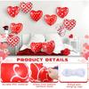 12 Pcs 12 Inch Valentine's Day Inflatable Heart Outdoor Decorations Large Valentine Heart Inflatable Hanging Ornaments PVC Love Outdoor Yard Decor
