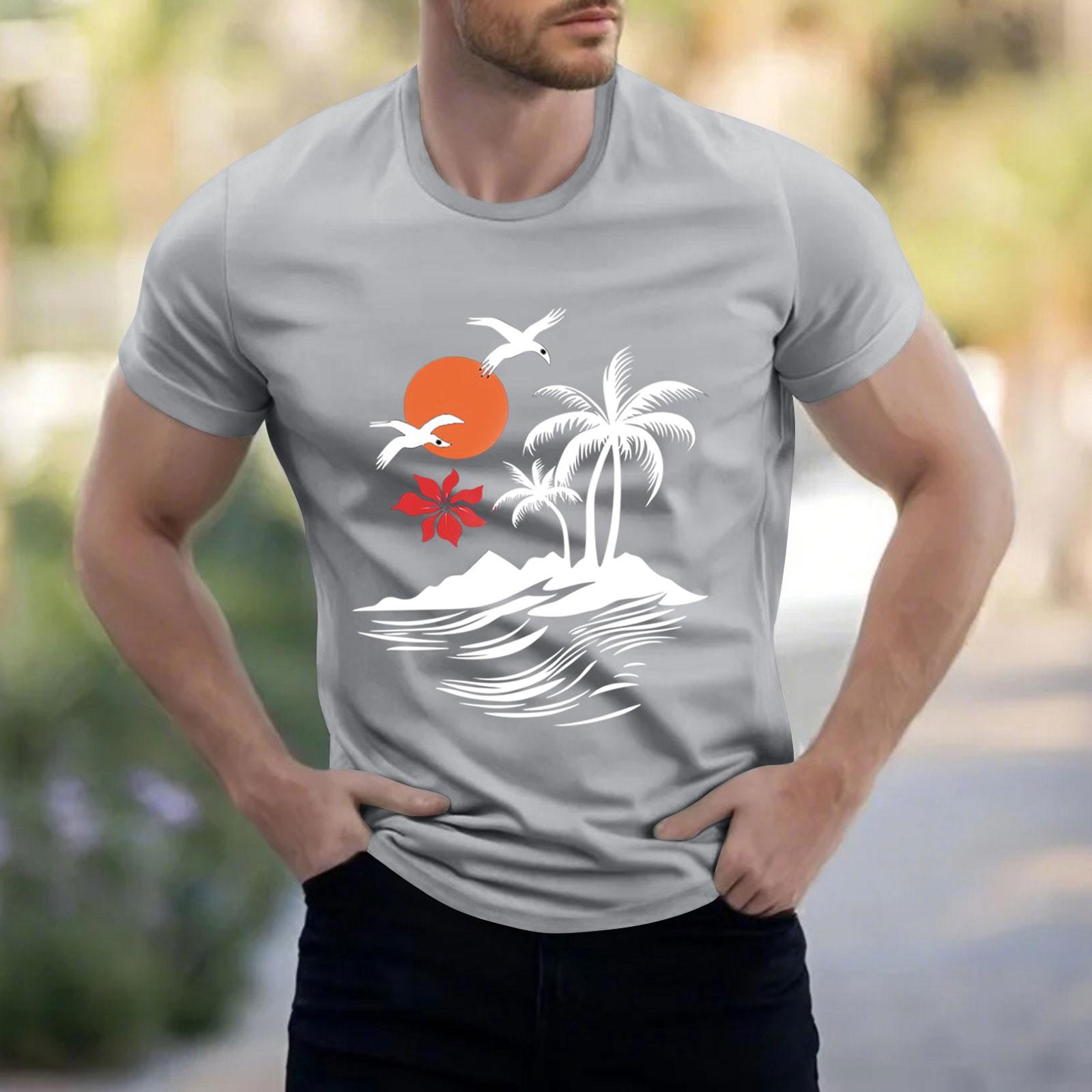 

Мужская рубашка с воротником-стойкой и коротким рукавом, свободная рубашка для отдыха и отдыха, мужская M