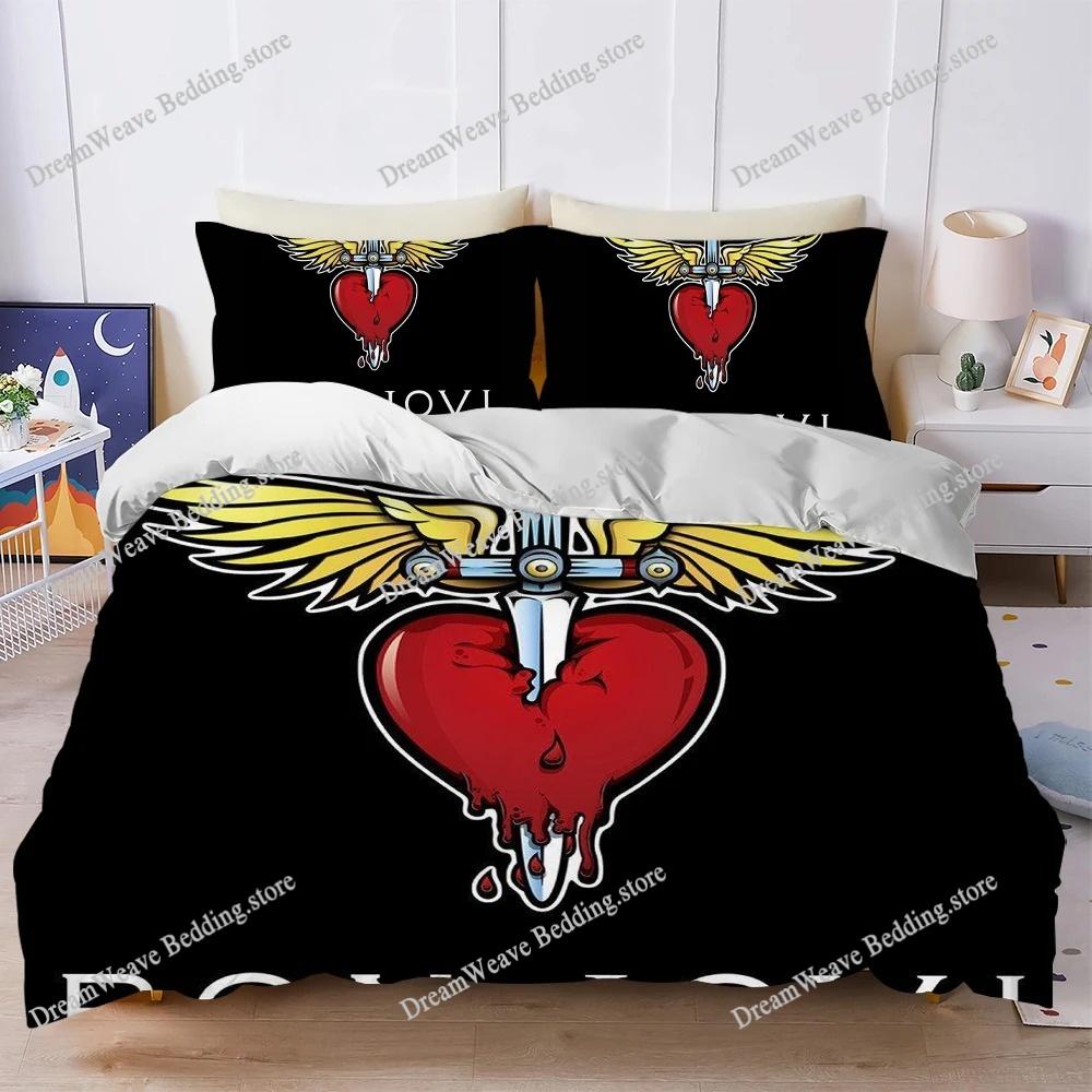 Band B-Bon J-Jovi Duvet Cover Set Home Style Bedding Soft Laundry Cotton Bed Student Dormitory Gift