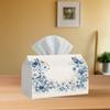1pc Large Blue Butterfly Floral Tissue Box Suitable for Wedding, Party & - Elegant Suitable, Dining Room Storage, Decorative Paper Holder with Floral,