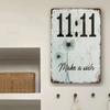 RusticWishCo Rustic Tin Decor | "Make A Wish" Sign, Fade-Resistant, Distressed Design, Perfect for Vintage-Themed Bars
