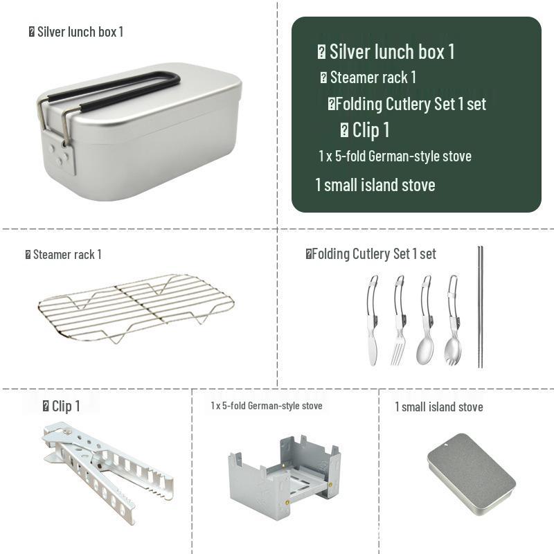 Ultra-Light Portable Aluminum Lunch Box for Outdoor Travel