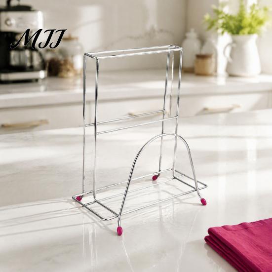 Space Saving Kitchen Tool Stand Stainless Steel Chopping Board Storage Rack And Knife Holder for Household Organization Tools Countertop, Vertical