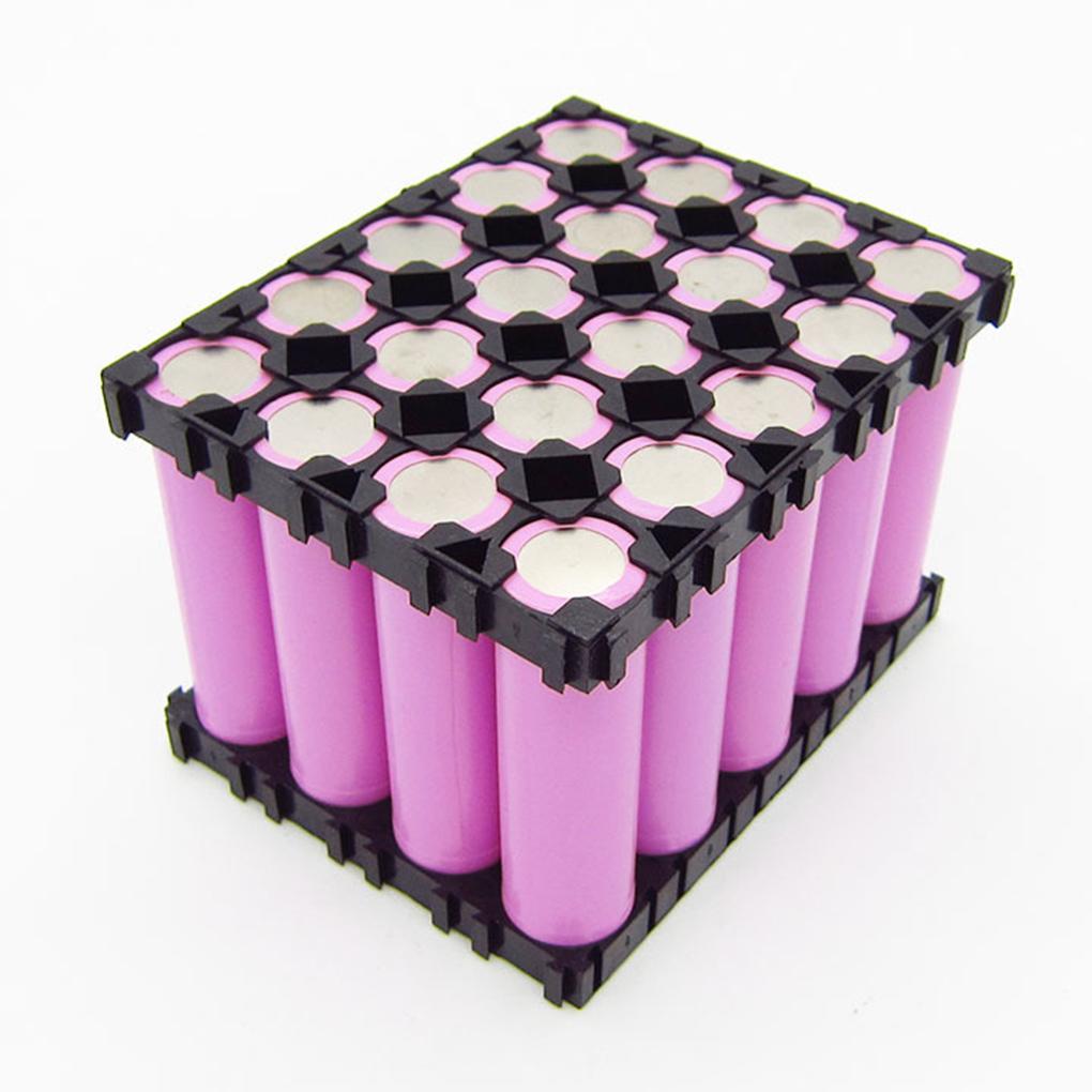 50Pcs Anti Vibration Holder Battery Plastic Holder 4x5 Slots Rechargeable Batteries Stand Rack Storage Bracket