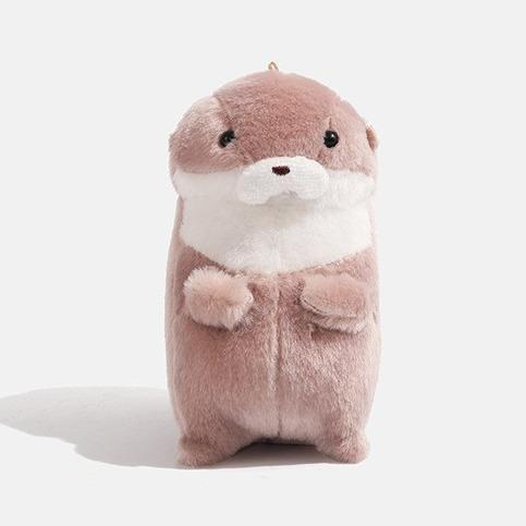 Cute little otter playing keychain puppet doll bag pendant Li Can's same plush toy cute gift