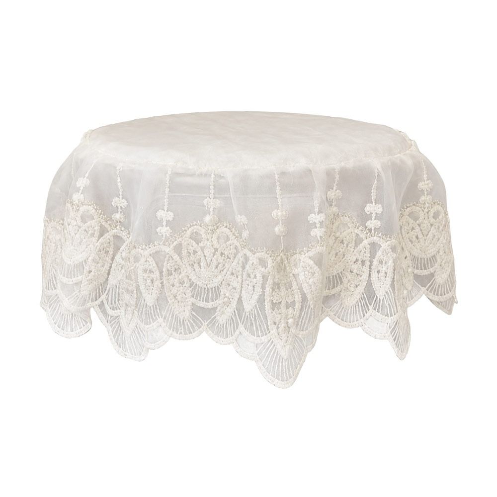 Floral Lace Trim Round Air Conditioner Cover Universal Fit Air Conditioner Protector Home Decor