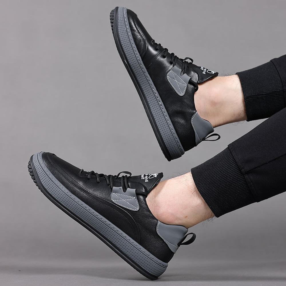 Fashion Sneakers Men's Autumn New Item Mens Leather Board Shoes Top Layer Cowhide Men Casual Shoes Man's Single Shoe Sneakers Trainers