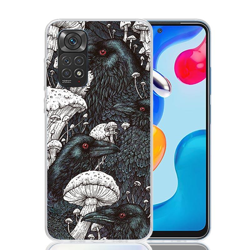 Dark Demon Black Skeleton Case Phone Cover for Xiaomi Redmi Note 14 13 12S 12 11S 11 11T 11E 10S 10 Pro Plus 5G Trend Fundas Not