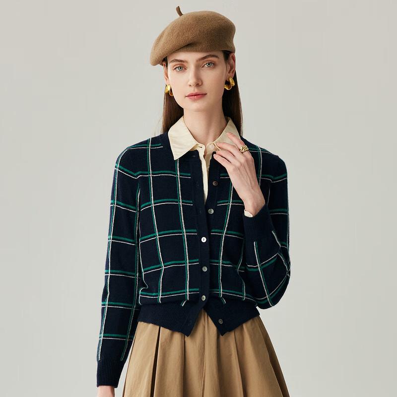 Zhaojun Women's British Style Cashmere Cardigan