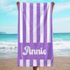 Personalized Striped Beach Towel Microfiber Towel Thin Quick Dry Absorbent for Beach Swimming Yoga Bath Sports
