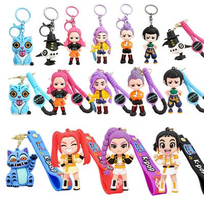 Kpop Devil Hunter Keychain, Tiger Character PVC Figure Keychain, Cute Harajuku Style Key Ring for Kids & Fans ChristmasGift