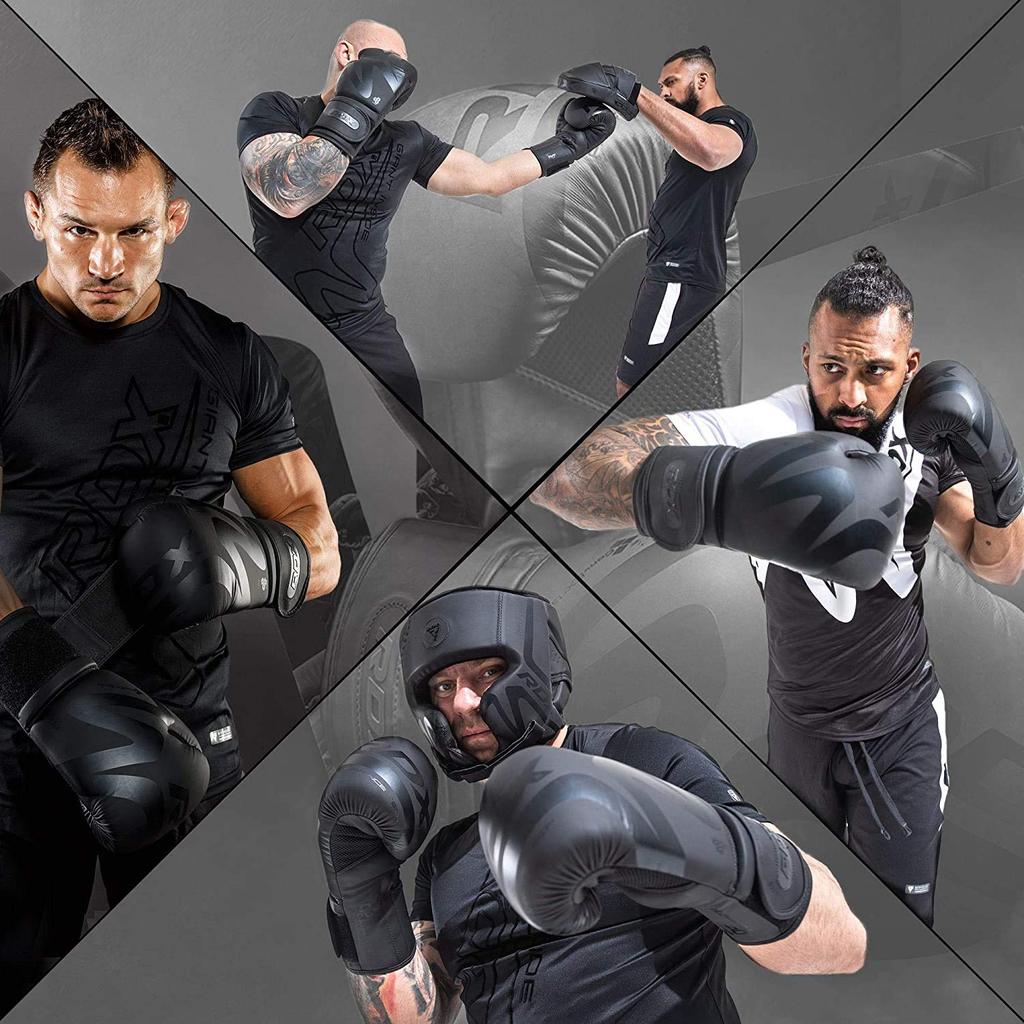 RDX Boxing Muay Mayahide Leather Heavy Bag Martial Arts Gloves, Training, Fitness, Thai, Mitts, Kickboxing, Fighting, Sparring, Punching,