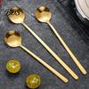 Mirror Polish Spoon Stainless Steel Coffee Spoon, Round Small Teaspoon for Elegant Stirrer Dessert, Creative Stirring Ice Cream Compact