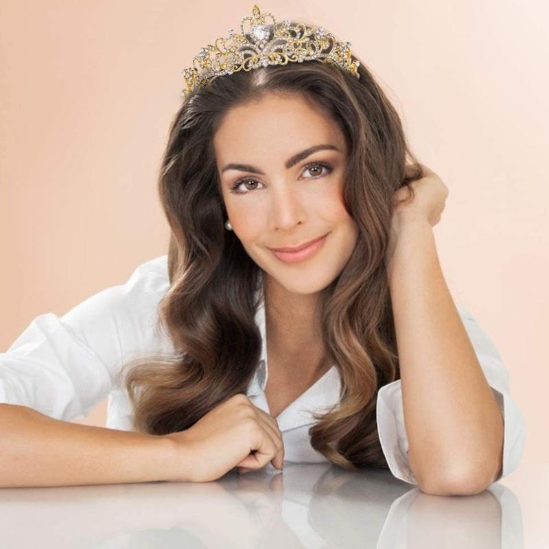 Rhinestones Tiaras For Women And Girls Elegant Crowns With Comb For Wedding Bridal And Party Hair Accessories