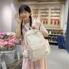 Schoolbag Solid Color Korean Edition Japanese School Bag College Student Simple Fashion Design Backpack Large Capacity Computer Travel Backpack