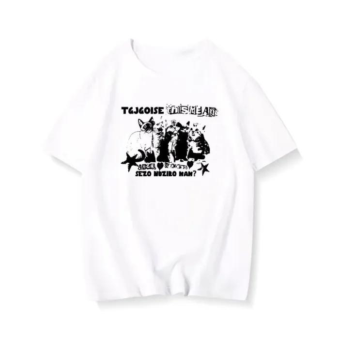 

Retro Design Womens Summer Tshirt Short Sleeve Trendy Round Neck Top Casual Streetwear Comfortable Summer Fashion Clothing S