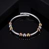 Adjustable Spring Twisted Chain Titanium Steel Bracelet Three-Color Beads Rose Gold Steel Fashion Ins Personalized Bracelet