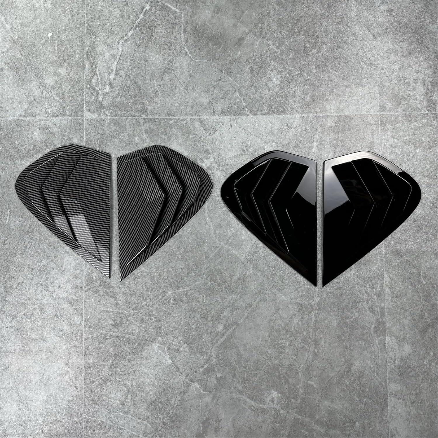 

ABS Rear Side Window Louvers Scoop Cover Vent Shark Gill Air Outlet Compatible For BMW X6 X6 M E71 E72 2008-2014 ONLY Shutter Accesorios(Gloss Black) Carbon Paint