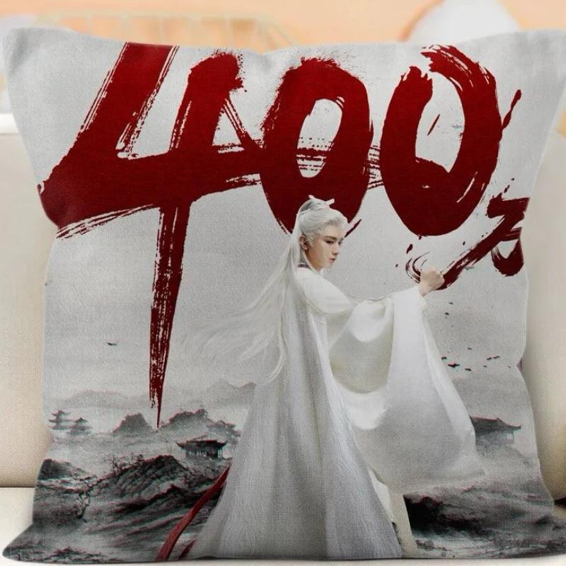 Cheng Yi Dubbelsidigt Tryckt Kuddfodral TV Legenden Resa Xiao Qiushui Li Chenzhou Dramabilder Heminredning Kuddfodral