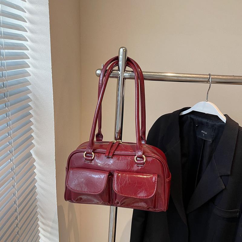 

Сумка-боулинг подмышку женская новая простая повседневная высококлассная сумка-подушка универсальная сумка через плечо