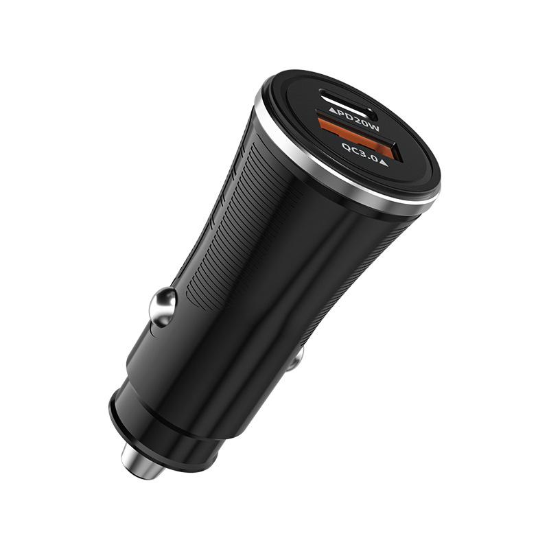 43W Fast Car Charger for iPhone 16 15 Pro Max, MFi Certified PD USB-C & QC 3.0 Adapter with 3.3FT USB C Cable