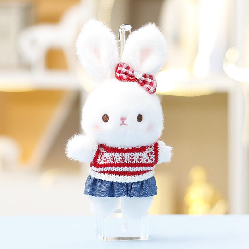Plush Bunny Toy For Girls With Soft Polyester Filling Kids Gift And Backpack Charm