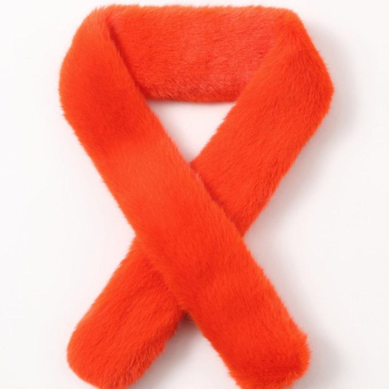 

LALA Меховой шарф Петит Оранжевый FREE