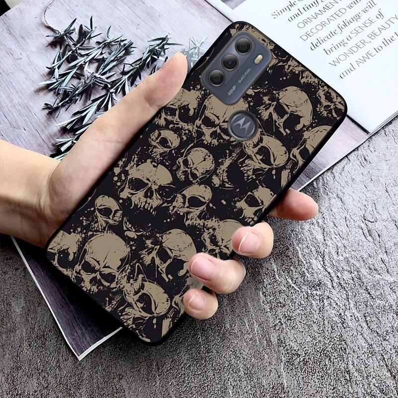Telefonkasten mit Totenkopf-Motiv für Moto Edge 50 40 Pro Edge 40 30 Ultra Neo Fusion G Power G Stylus G Play E32 E20 E40