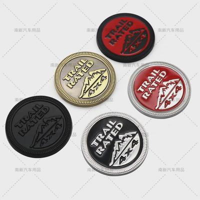 3D Metall 4X4 RATED SNOW MOUNTAIN Logo Autoaufkleber Abziehbilder Emblem Trail Rated Truck Badge Für J-e-e-p Wrangler Patriot 4x4 Auto