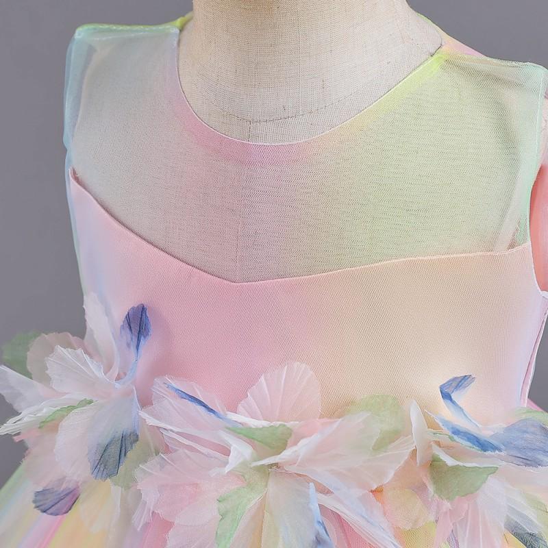 Baby Girls Princess Tulle Dress Floral Party Gown Toddler Kids 1-3 Years