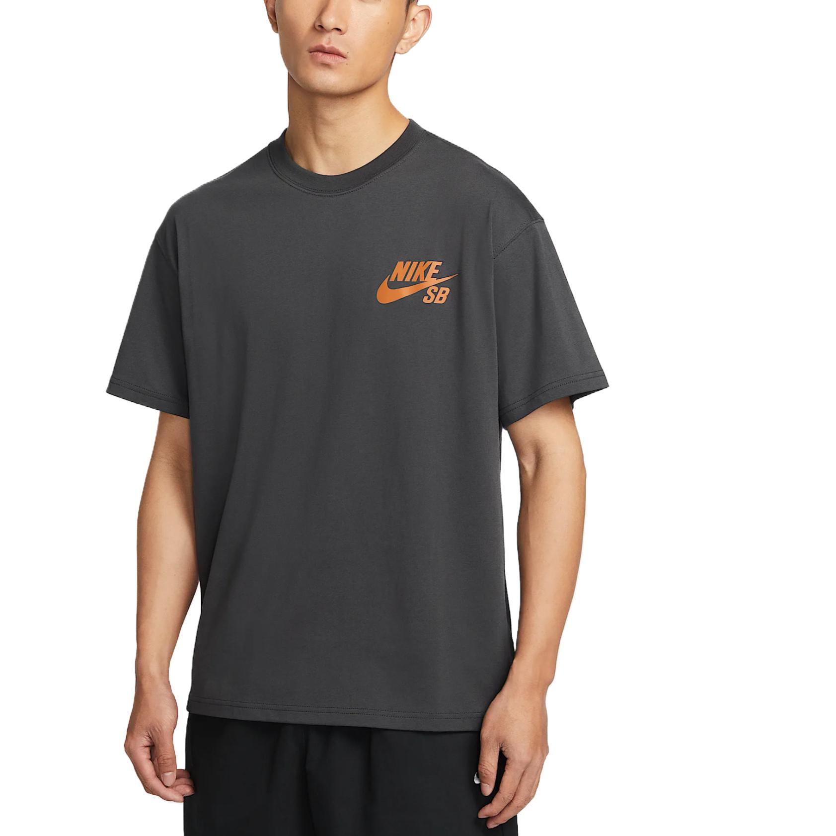 

Nike Дышащая Мягкая Удобная Модная Универсальная Футболка с Коротким Рукавом Мужская Топы Темно-Дымчато-Серая DC7818-070 M