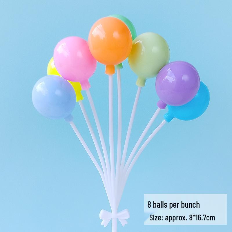 Valentine's Day & Birthday Cake Topper: Gold, Silver, and Colorful Transparent Wishing Balls Decoration