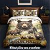 Teddy Bear Theme Custom Text Or Name 3Pcs Bedding Set,1 Flat Sheet & 2 Pillowcases Personalized Home Bedding