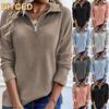 Women's Fashion Casual Solid Color Print Long Sleeve Blouses & Shirts