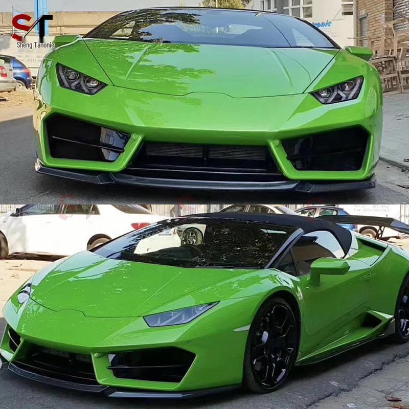 Lamborghini Huracan LP610 V Style Carbon Fiber Front Lip & Rear Diffuser Kit