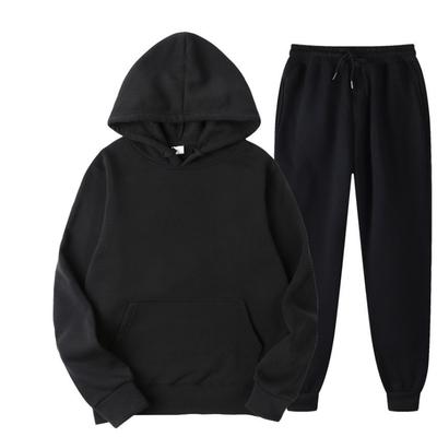 Large Size Set The Same Men Women Loose Couple Velvet Sports Suit