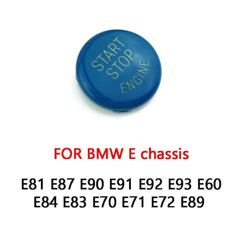 

Для BMW E90 E60 E70 E71 E81 E92 E93 F10 F15 F25 F30 F34 F48 G30 EFG шасси автомобильный двигатель кнопка включения и остановки двигателя замена E Chassis (Blue)