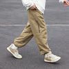 Li-Ning Plain Lace-Up Loose Fit Cuffed Knit Sports Pants Men bottoms Khaki AYKU663-2
