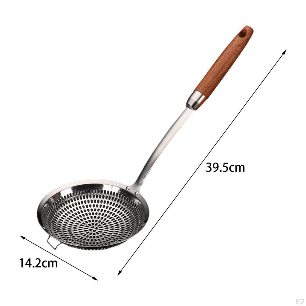Skimmer Slotted Spoon Cooking Colander Comfortable Grip Strainer for