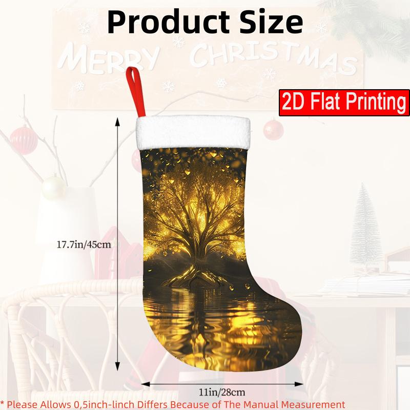 Christmas decoration fireplace hanging stocking1pc Tree of Life Christmas Sock & Candy - Ornamental Root Tree