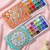 24 Farben Glitzer-Aquarellfarben-Set Metallisch Perlmuttfarben Festpigmente für Aquarellmalerei Acuarela Künstler Schulbedarf