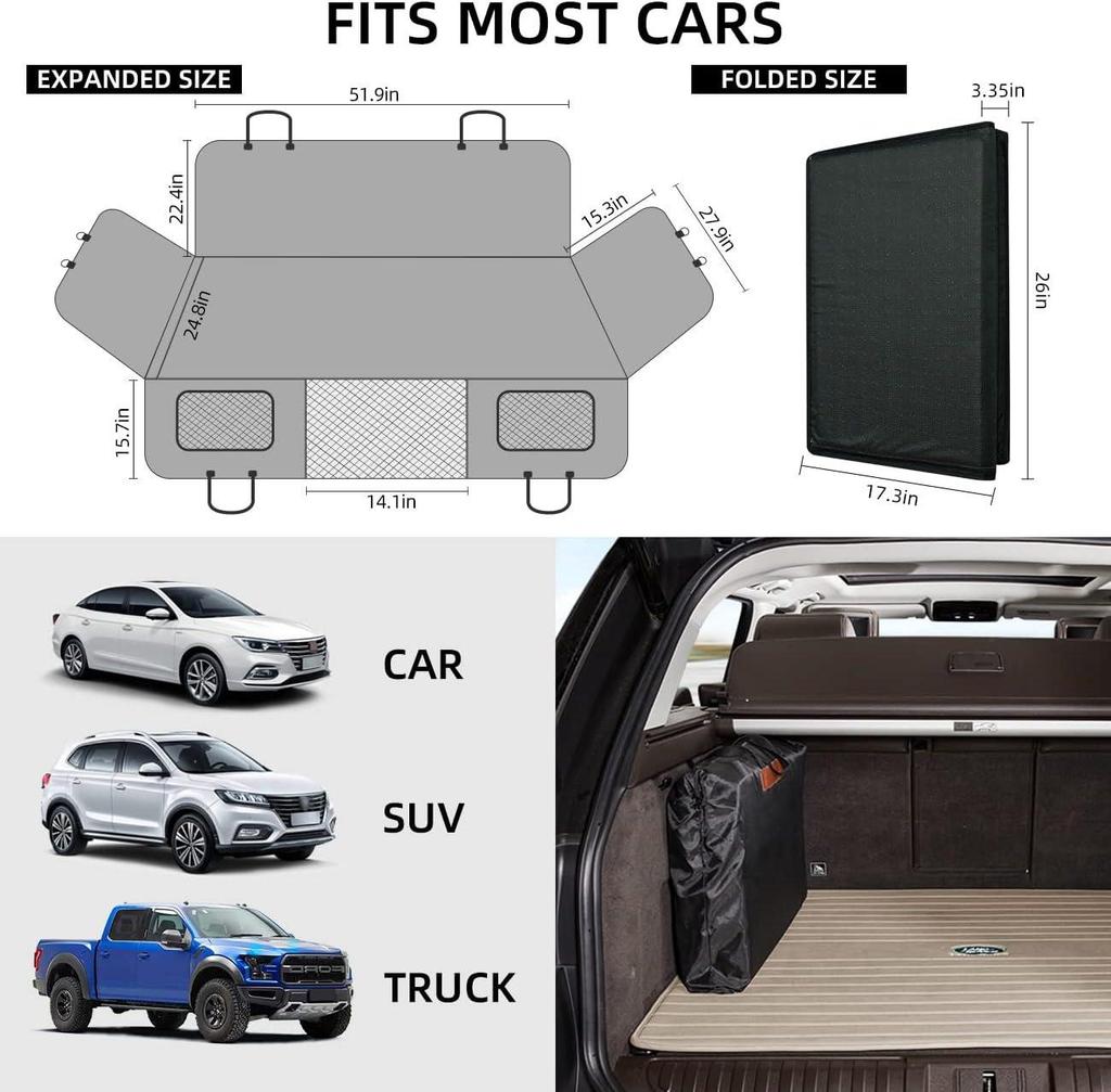 Waterproof Scratch-Resistant Dog Car Seat Mat: Enlarged, Bite-Resistant and Anti-Dirty Cushion