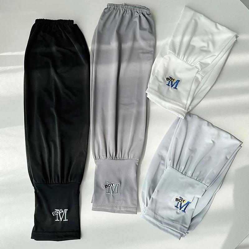 1 Paar Herren Eis-Armstulpen Sonnenschutz Elastische Fahrhandschuhe Outdoor UV-Schutz Armstulpen Leichtgewichtige Kühle Stulpen