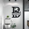 DDPNKL 1PC Metal Bathroom Wall Decor, Farmhouse Metal Bathroom Wall Art,Funny Bathroom Sign for Modern Home Hanging Decorations.