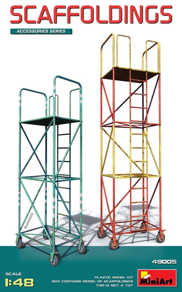 MiniArt Scale Mobile Scaffolding Plastic Model Kit MA49005 1/48 (2 Types)