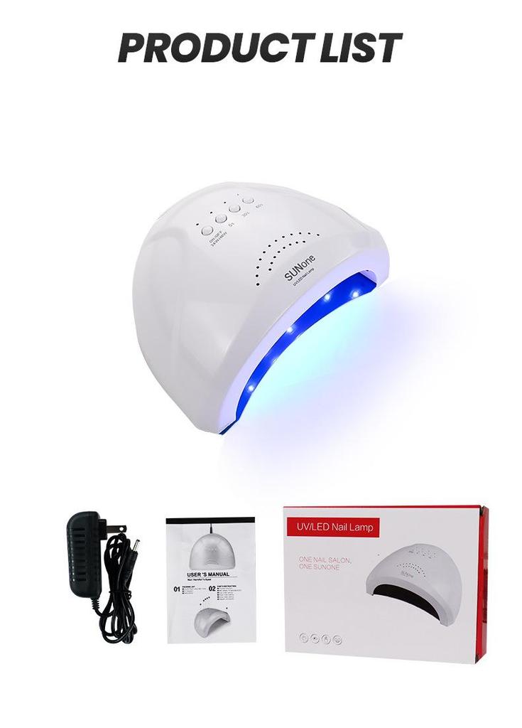 Lampe de Durcissement pour Gel à Ongles Professionnelle SUNONE - Lampe Photothérapie & Cuisson à Séchage Rapide pour Débutants Salons d'Ongles à Domicile